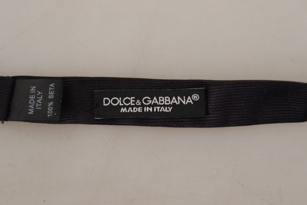 Dolce &amp; Gabbana musta 100 % silkki säädettävä papillonsolmio