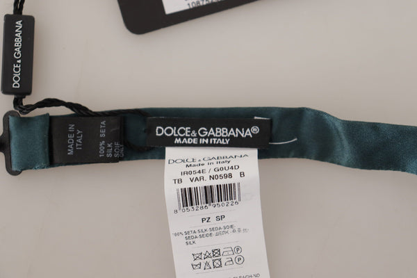 Dolce &amp; Gabbana vihreä 100 % silkki säädettävä papillonsolmio