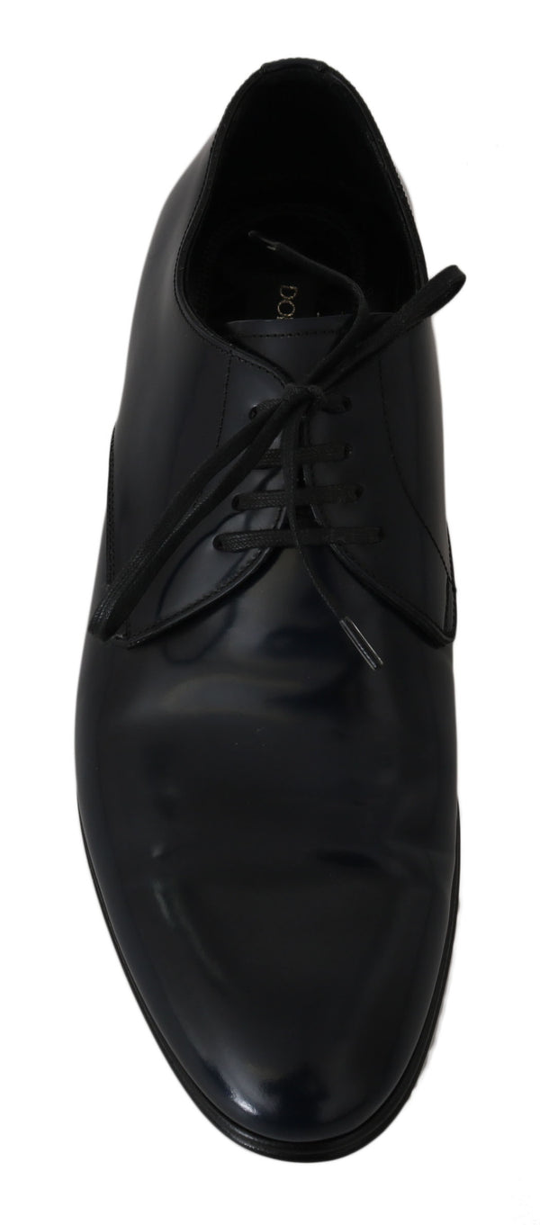 Dolce &amp; Gabbana Sininen nahkamekko Derbyn muodolliset miesten kengät