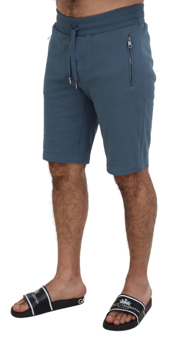 Dolce &amp; Gabbana Blue Cotton Bermuda Casual miesten shortsit