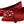 Dolce & Gabbana Red Leather Crystals Loafers Flats Kengät
