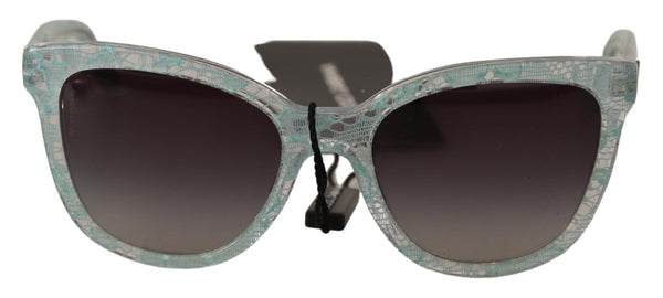 Dolce &amp; Gabbana Blue Lace Crystal Acetate Butterfly DG4190 aurinkolasit