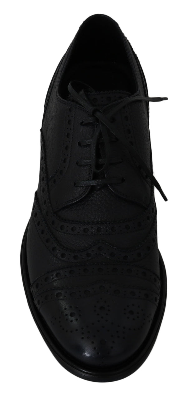 Dolce &amp; Gabbana Siniset nahkaiset Wingtip Oxford -mekkokengät