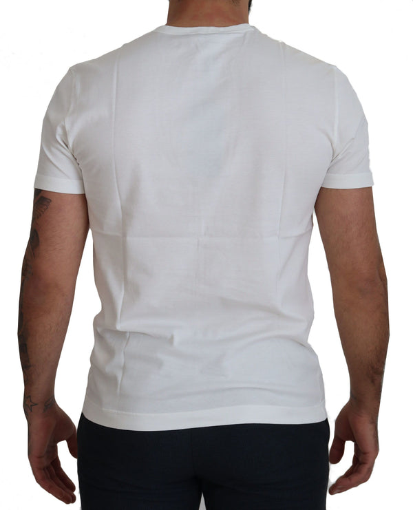 Dolce &amp; Gabbana White Logo Cotton Amor Magister T-paita