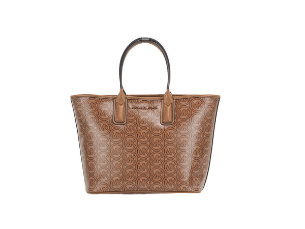 Michael Kors Jodie Pieni Jacquard Logo Kierrätetty polyesteri Tote Käsilaukku Matkalaukku Ruskea