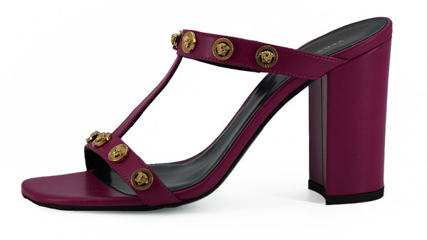 Versace Purple Calf Leather -korkokengät sandaalit