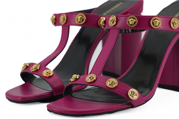 Versace Purple Calf Leather -korkokengät sandaalit