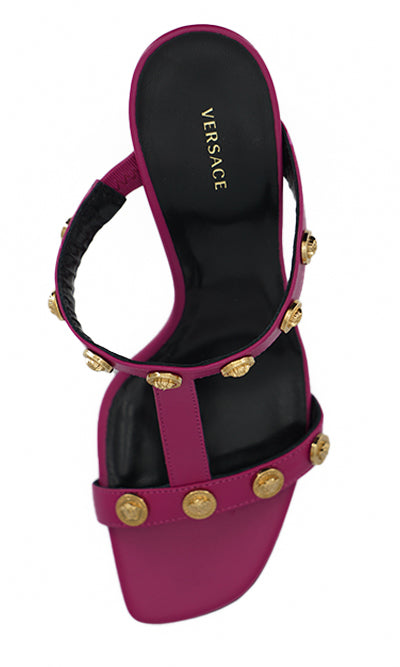 Versace Purple Calf Leather -korkokengät sandaalit