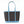 Michael Kors Jet Set Travel Small Pale Blue Brown PVC Shoulder Tote Bag Purse