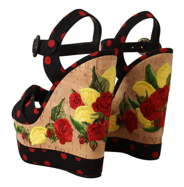 Dolce &amp; Gabbana Multicolor Platform Wedges Sandaalit Charmeuse-kengät