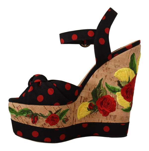 Dolce &amp; Gabbana Multicolor Platform Wedges Sandaalit Charmeuse-kengät