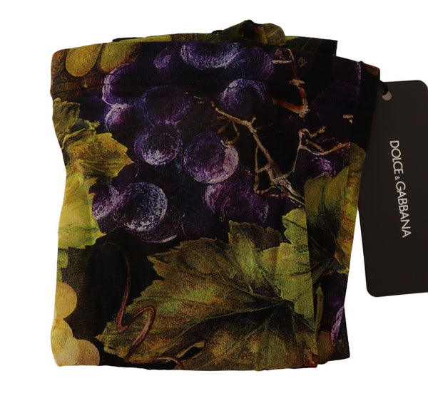 Dolce &amp; Gabbana Black Grapes Print Sukat Sukkahousut