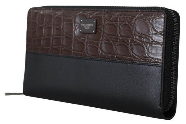 Dolce & Gabbana Elegant Textured Leather Continental Wallet