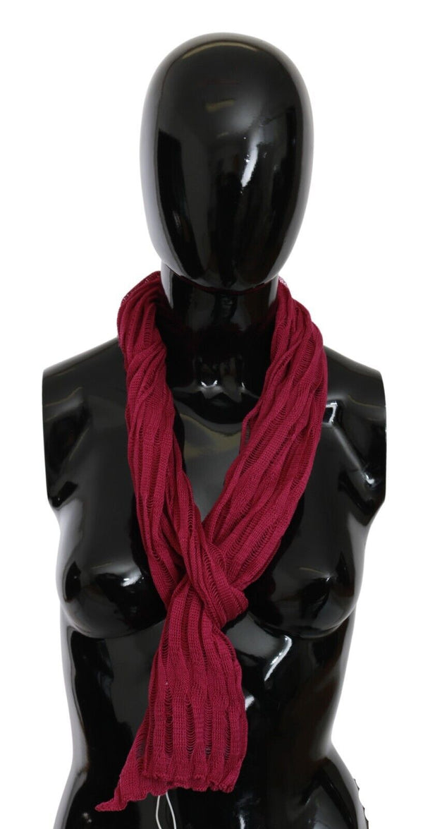 John Galliano Bordeaux Neck Wrap Shawl Foulard Huivi