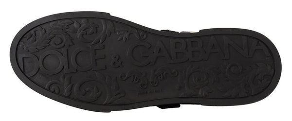 Dolce &amp; Gabbana mustavalkoinen Zebra Suede kumiset lenkkarit