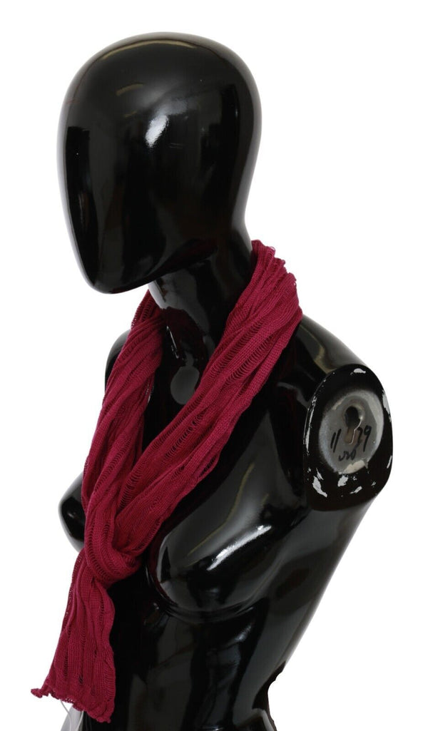 John Galliano Bordeaux Neck Wrap Shawl Foulard Huivi