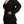 Liu Jo musta polyesteri pitkähihainen V-kaula mini A-linjainen mekko