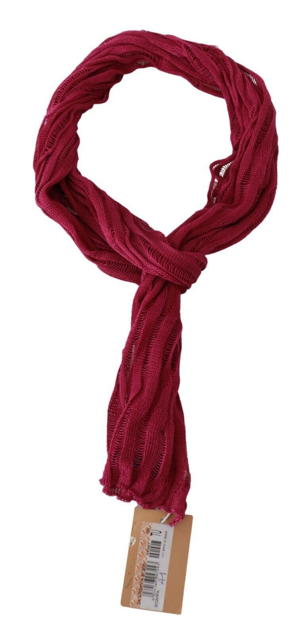 John Galliano Bordeaux Neck Wrap Shawl Foulard Huivi