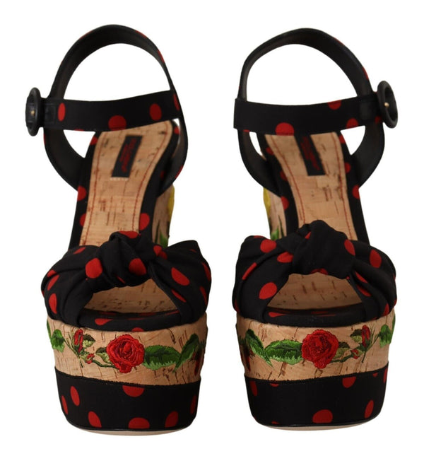 Dolce &amp; Gabbana Multicolor Platform Wedges Sandaalit Charmeuse-kengät