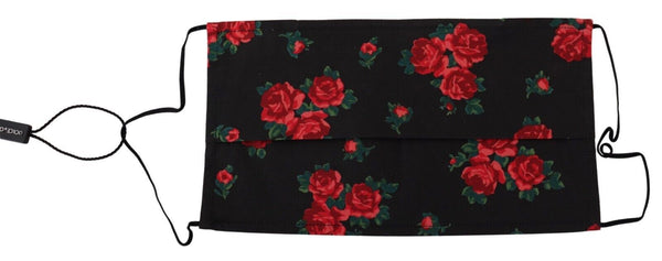 Dolce & Gabbana Elegant Floral Cotton Pleated Face Mask